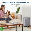 Bathroom Waste Bin 12L Capacity w/ Odor-Blocking Lid Hands-Free Foot Pedal Operation - 3 of 4
