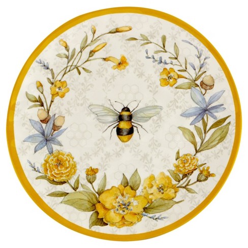 Certified International Bee Sweet 10.75 Dinner Plates, Set of 4, Multi  Colored