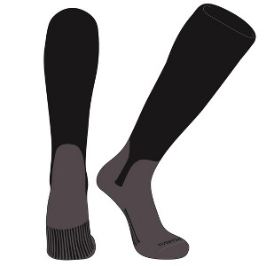 PEAR SOX OTC Baseball Softball Stirrup Socks (S, 5in) Black, Graphite - 1 of 3