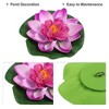 Unique Bargains Artificial Lotus Flower for Garden Ponds Pool Decor 3 Pcs - 3 of 4