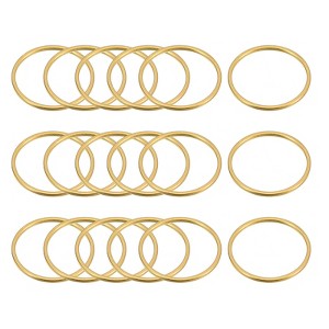 Unique Bargains Round Hollow Open Bezel Linking Ring for Jewelry Making 50 Pcs - 1 of 4