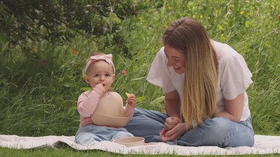 Silicone Baby Bib With Food Catcher - Waterproof Adjustable Feeding Bib For 6-36 Months