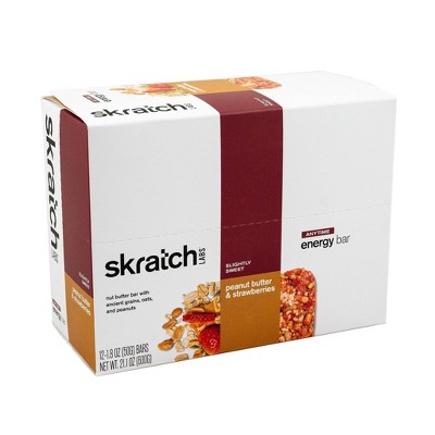 Skratch Labs Anytime Peanut Butter & Strawberries Energy Bar - 12pk