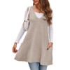 Imily Bela Womens Sleeveless Sweater Vest V Neck Casual Loose Knit A Line Flattering Tunic Top with Pockets - 4 of 4