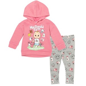 CoComelon JJ Girls Fleece Pullover Hoodie and Pants Outfit Set Toddler - 1 of 4