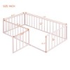 Pink Twin Size Metal Bed Frame with Fence and Door Design - 4 of 4