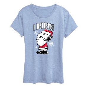Women's - Peanuts - I Believe Short Sleeve Graphic T-Shirt - 1 of 4