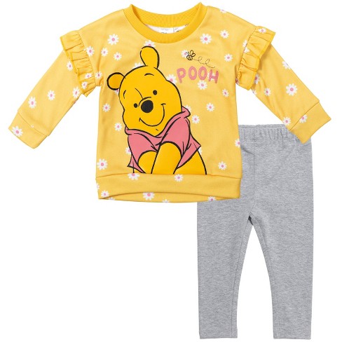 Disney Winnie The Pooh Infant Baby Girls Fleece Sweatshirt And
