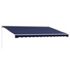 Outsunny 16' x 10' Electric Retractable Awning, Sun Shade Shelter with Remote Controller and Crank Handle for Deck, Balcony, Yard, Dark Blue - 4 of 4