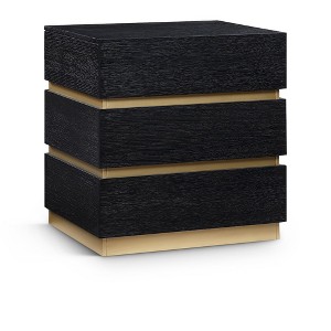 Meridian Furniture,Zaylan Black Nightstand - 1 of 4