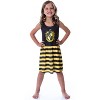 Harry Potter Girls All Houses Crest Logo Tank Stripe Accent Pajama Nightgown - 2 of 4