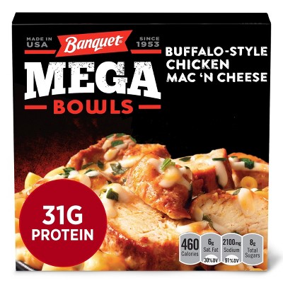 Banquet Mega Bowls Frozen Buffalo Style Chicken Mac &#39;N Cheese - 14oz