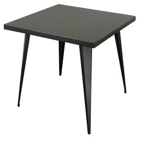 HomeRoots 32" Gray Steel and Metal Square Dining Table - 1 of 4