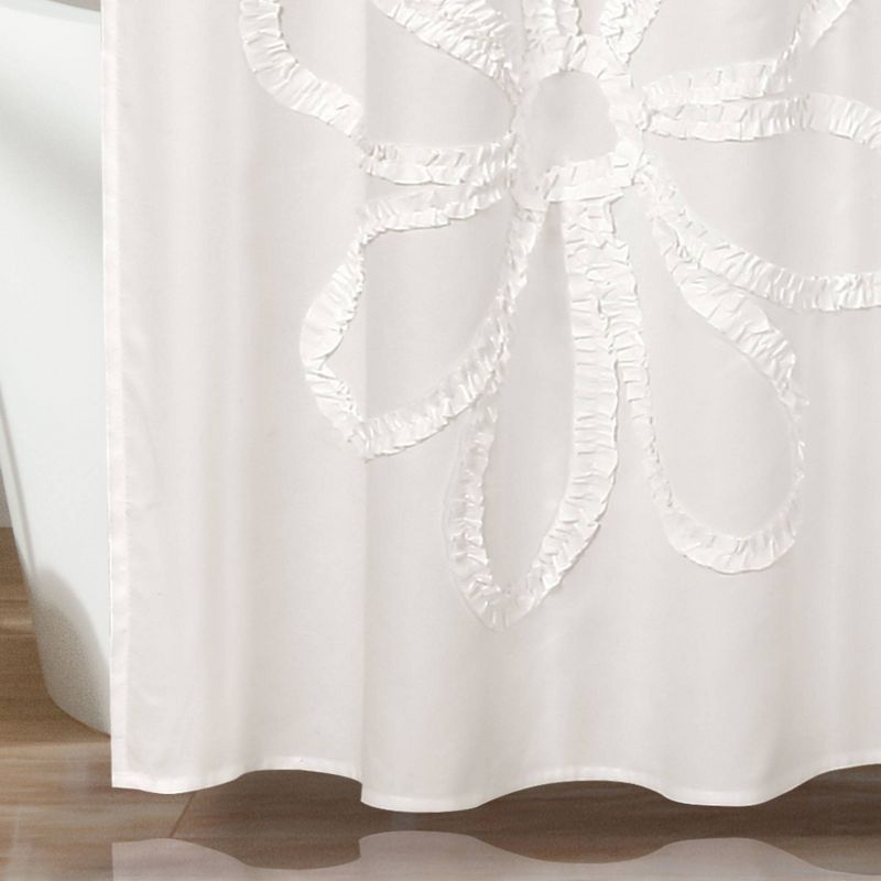 Single Ruffle Flower Shower Curtain - Lush Décor, 5 of 10