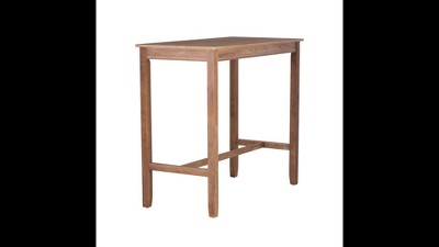 Claridge 3-Piece Brown Acacia Bar Height Dining Set