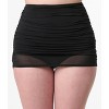 Unique Vintage Women's Shirred Skirt Swim Bottom - 3 of 4