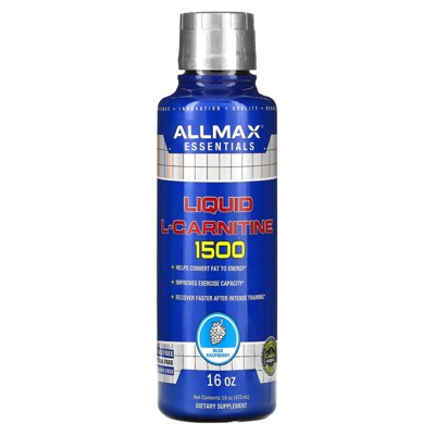 ALLMAX Liquid L-Carnitine 1500, Blue Raspberry, 16 oz (473 ml)