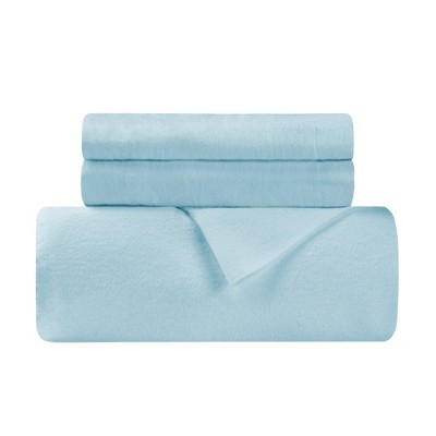 Flannel Cotton Modern Solid Fuzzy Duvet Cover Set With Pillow Shams by Blue Nile Mills