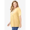 Woman Within Women's Plus Size 7-Day Layer-Look Elbow-Sleeve Tee - 4 of 4