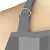 Gingham Check Print Apron Gray - MU Kitchen: Cotton, Modern Style, Large Front Pocket, Machine Washable - 3 of 3
