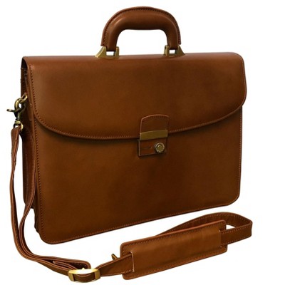 Amerileather APC Functional Leather Executive Briefcase – Top Grain Cowhide Construction with Multi-Section Interior and Classic Form
