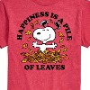Men's - Peanuts - Happiness Is A Pile Of Leaves Short Sleeve Graphic T-Shirt - 2 of 4