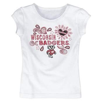 NCAA Wisconsin Badgers Toddler Girls' White T-Shirt