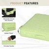 Aoodor Patio Chair Cushions Set of 2, Water Resistant Outdoor Seat Cushions with Handle and Ties, Square Corner Cushions for Patio Furniture - 4 of 4