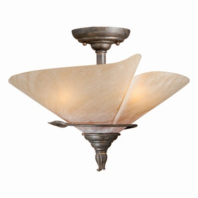 Vaxcel Capri 3 - Light Flush Mount in  Black Walnut