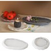 JDICTION Irregular Silicone Resin Molds 2PCS, Large Oval Round Resin Tray Mold for Jewelry Holder, Concrete Craft Home Decor - 2 of 4