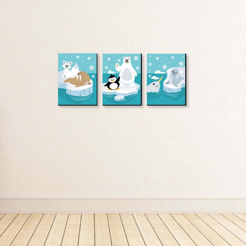 Big Dot of Happiness Arctic Polar Animals - Nursery Wall Art and Kids Room Decorations - 7.5 x 10 inches - Set of 3 Prints, 3 of 8