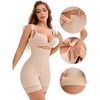 INSPIRE CHIC Women's Lace Trim Open Bust Adjustable Straps with Front Hooks Tummy Control Butt Lifter Bodysuits - 3 of 4