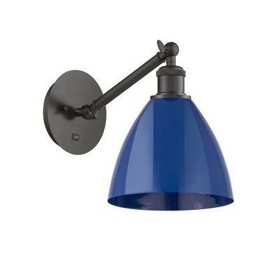 Plymouth Dome - 1 Light Wall Sconce In Industrial Style-13.25 Inches Tall and 7.5 Inches Wide