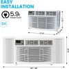 GustoWave Small Window Air Conditioner, White, New - 3 of 4