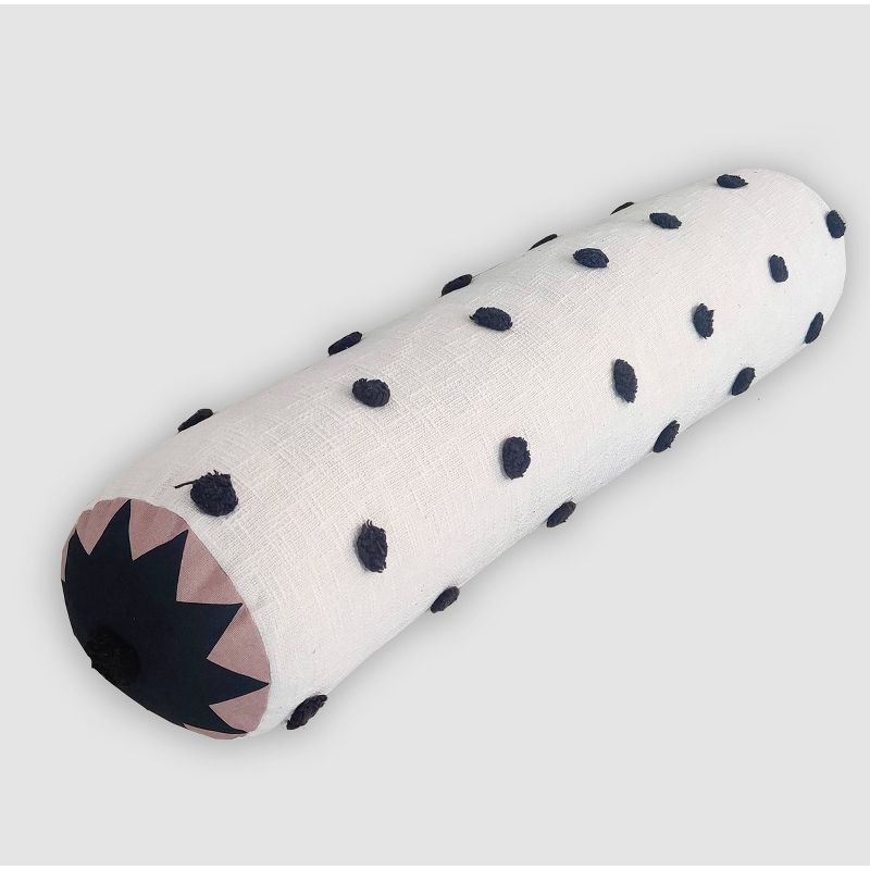 Bolster Tufted Polka Dot Decorative Throw Pillow - Opalhouse™ designed with Jungalow™, 1 of 5
