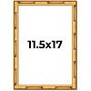 PosterPalooza | 11.5x17 Thin Bamboo Picture Frame, UV Acrylic, 2 Finishes - Gold and Brown - 2 of 4