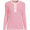 Lands' End Women's Polished Rib Tie Henley Top - 3 of 4