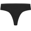 Women's Plus Size 3 Pack Cotton Thong - black | CITY CHIC - 4 of 4