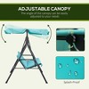 CAVINAS 3-Seat Patio Swing Chair,Porch Swing with Removable Cushion and Adjustable Tilt Canopy,Outdoor Swing for Poolside,Backyard,Garden - 4 of 4