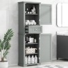 ACEPANO 67.7 in. H Freestanding MDF Storage Cabinet with Drawers & Adjustable Shelves-Grey - 2 of 4