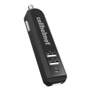 cellhelmet® 4.8-Amp Car Charger with 3 Ports and 3-Ft. Lightning® Cable in White - 1 of 4
