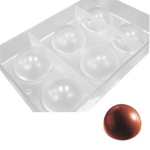 O'Creme Polycarbonate Chocolate Mold Hemisphere, 6 Cavities - 1 of 1