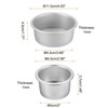 Unique Bargains Aluminum Alloy Nonstick Coating Removable Bottom Durable Round Cake Pan 1 Set - 2 of 4