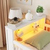 Whisen Twin Size Loft Bed with LED, Bookshelf, Stairs, Storage Drawers and Shelves, Solid Wood Sturdy Frame - 4 of 4