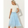 Allegra K Women's Pleated Elastic Waist Casual Accordion Midi Skirt - 3 of 4