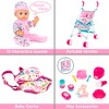 Best Choice Products Kids 15-Piece 13.5in Newborn Baby Doll Nursery Role Play Playset w/ Stroller, Cot, Bag, Accessories - image 4 of 4