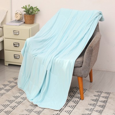 Catalonia Light Blue Reversible Cooling Blanket, 50x60 inches