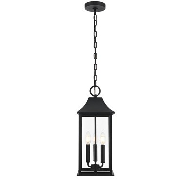 Elegant Lighting Shepard 8 x 20.5 inch Outdoor Pendant in Black