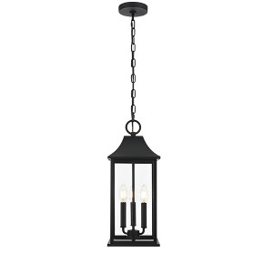 Elegant Lighting Shepard 8 x 20.5 inch Outdoor Pendant in Black - 1 of 4