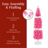 Best Choice Products Pre-Lit Pink Artificial Christmas Tree, Holiday Pencil Tree w/ Metal Stand - 4 of 4